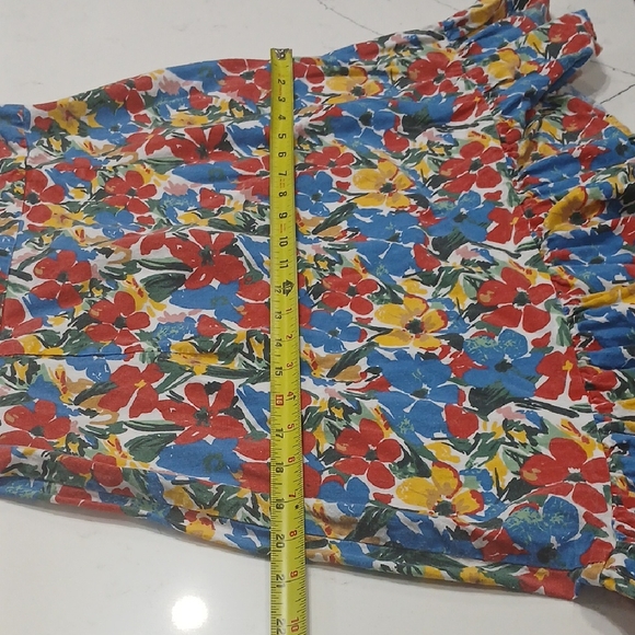 Molly Bracken Strapless Floral Dress - Red, Yellow, Blue Pre-owned Sz M - Picture 11 of 13